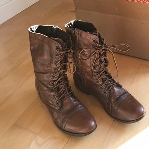 Steve Madden Troopa Military Boot - Brown - 8.5